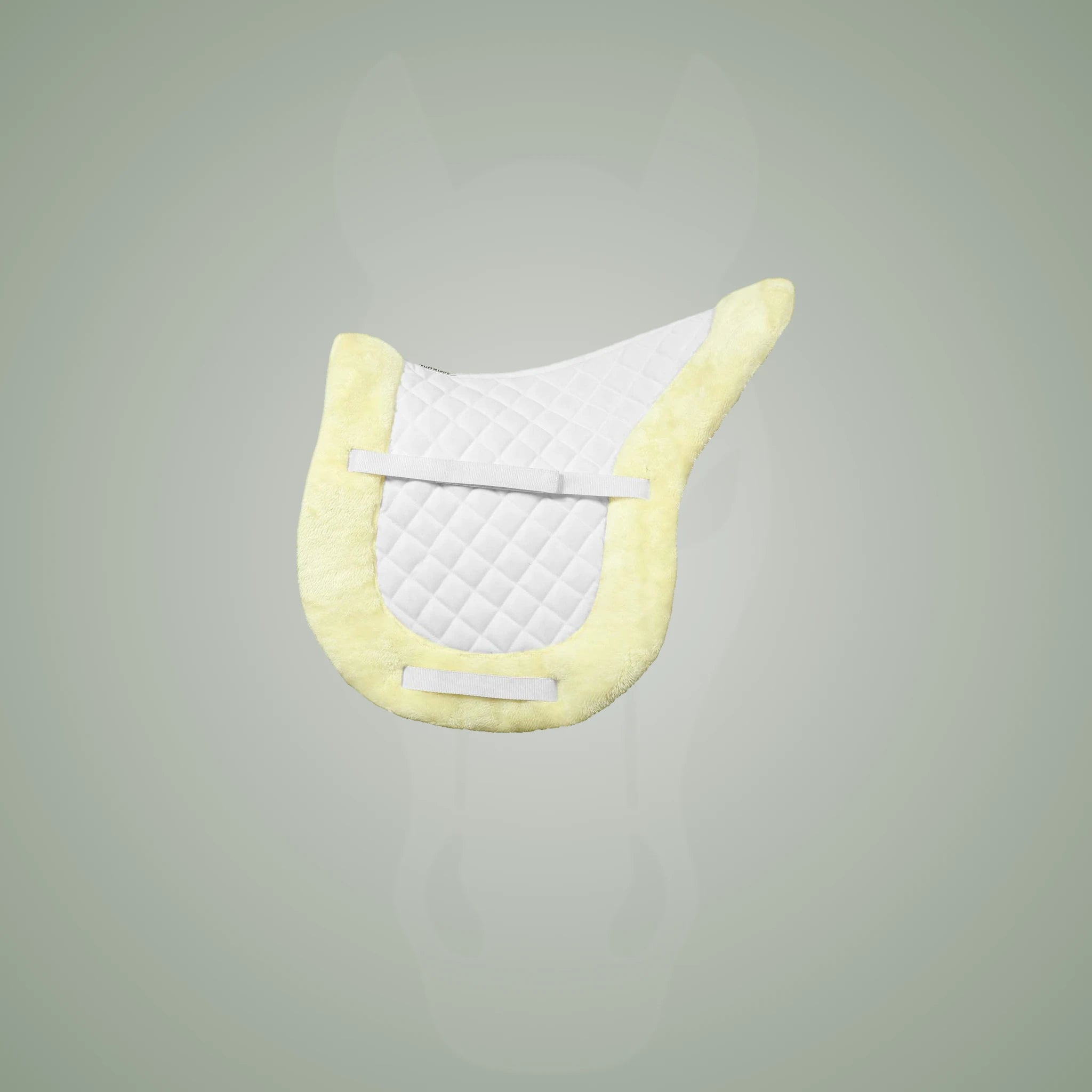 TuffRider Sherpa Fleece Trimmed Shaped Saddle Pad - White