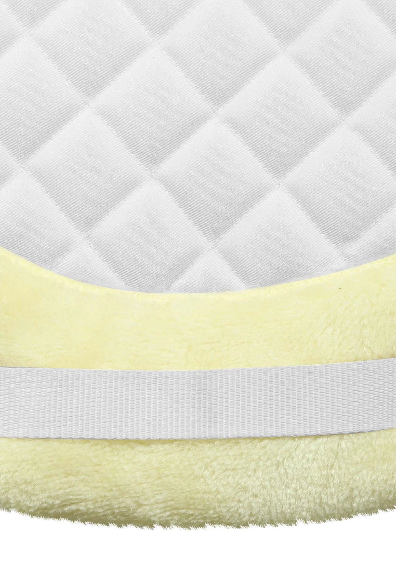 TuffRider Sherpa Fleece Trimmed Shaped Saddle Pad - White