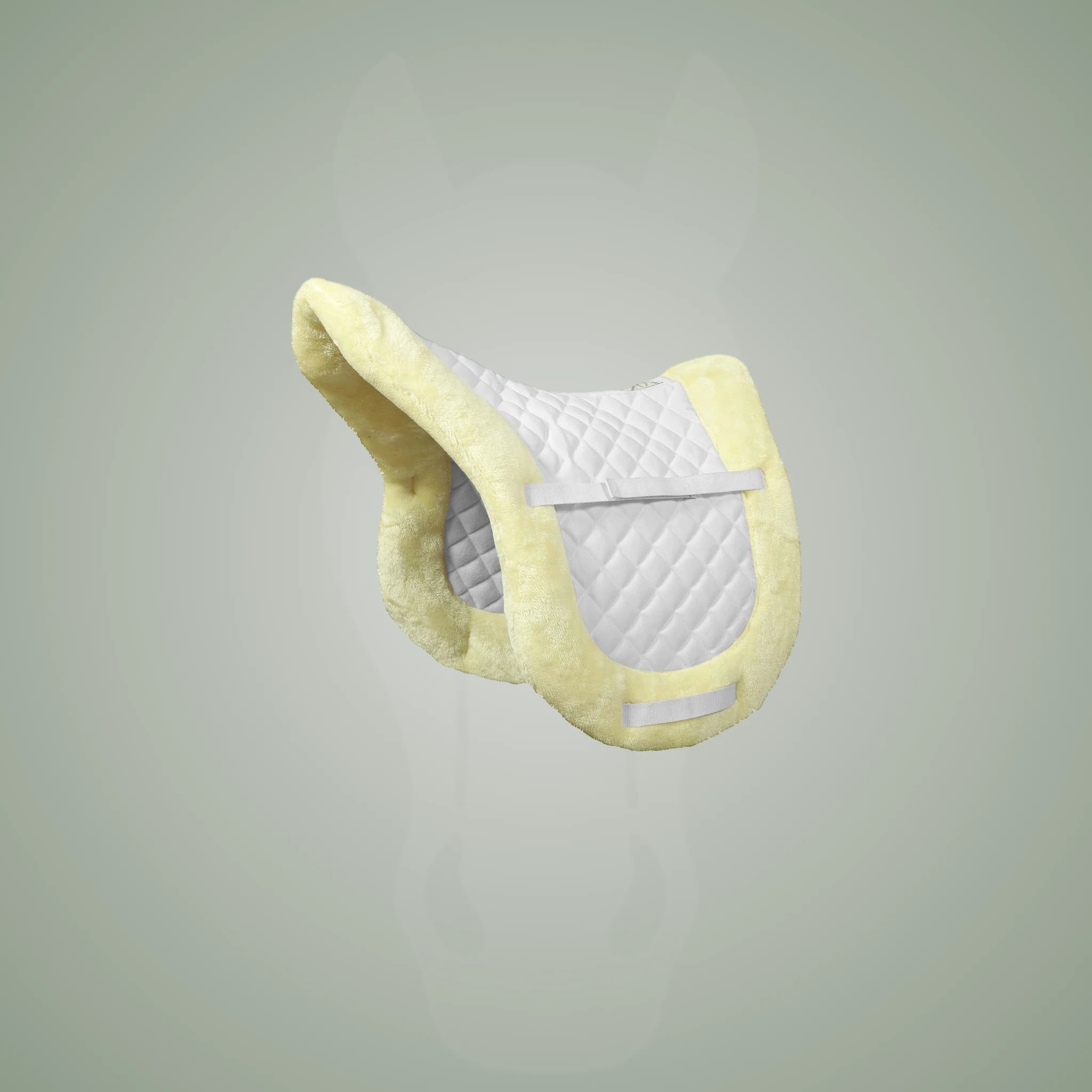 TuffRider Sherpa Fleece Trimmed Shaped Saddle Pad - White