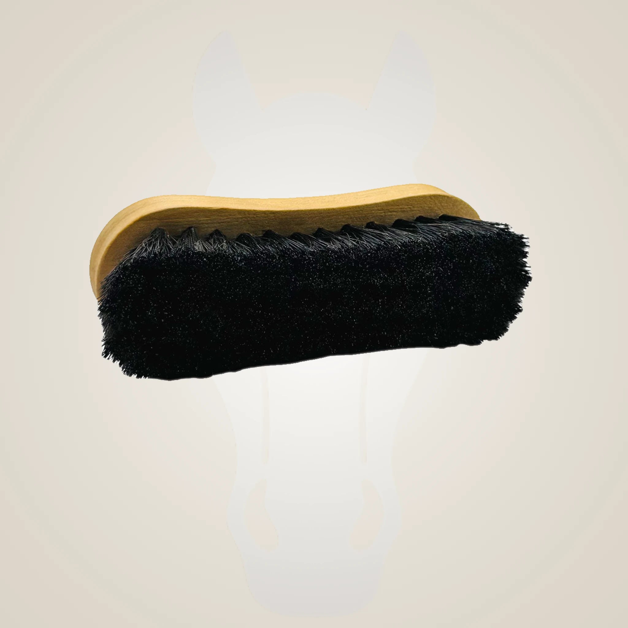 TuffRider Stiff Face Brush With Wooden Grip - Black