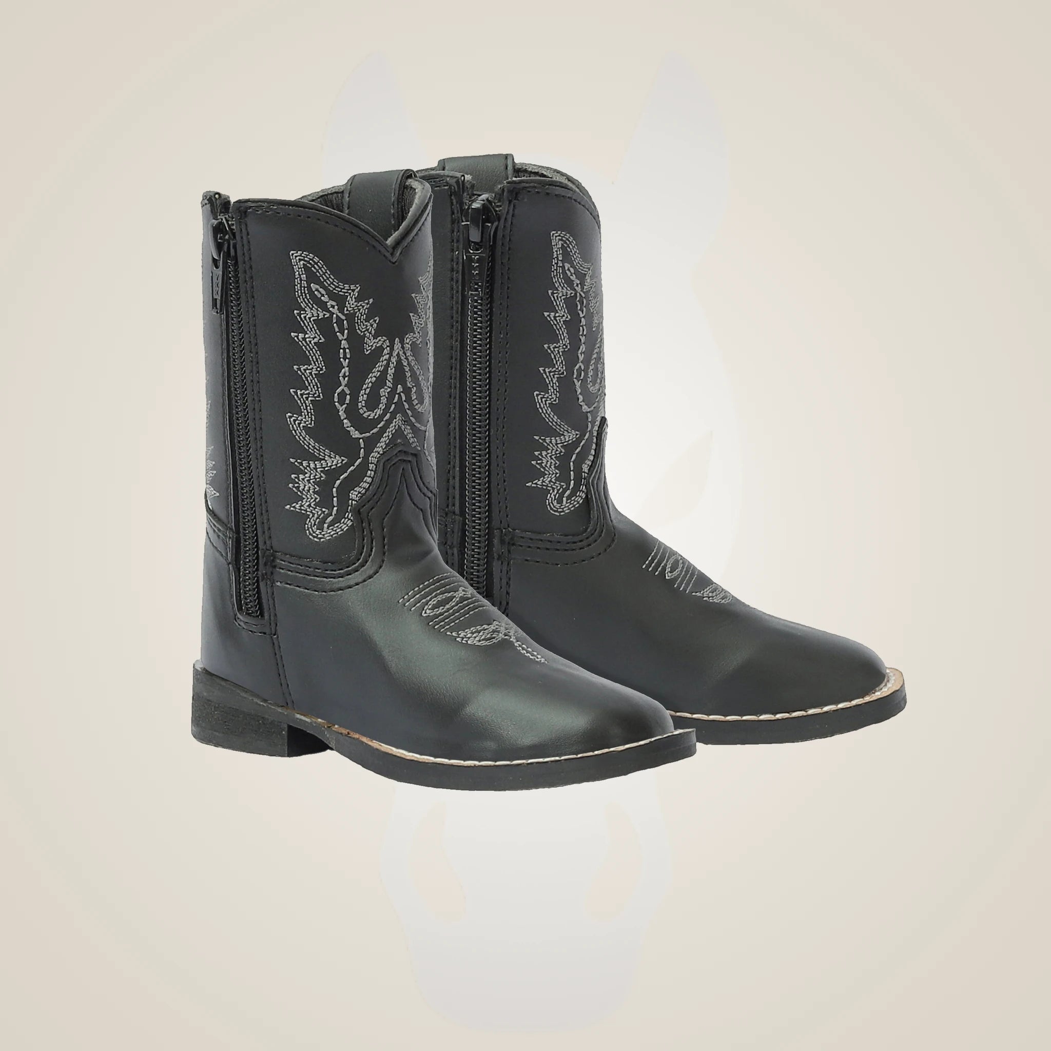 TuffRider Toddler Badlands Square Toe Western Boot - Black
