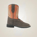 TuffRider Toddler Big Bend Rounded Toe Western Boot - Mocha w/ Rust