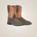 TuffRider Toddler Big Bend Rounded Toe Western Boot - Mocha w/ Rust