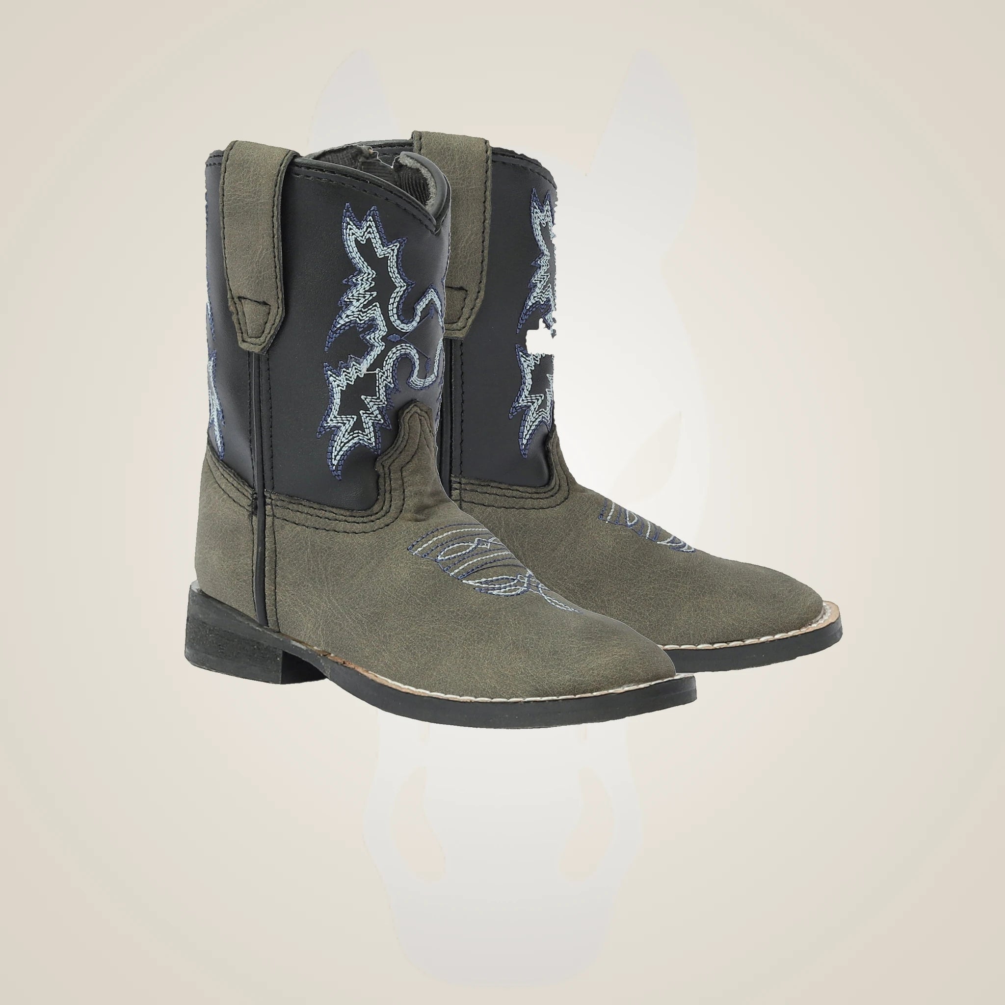 TuffRider Toddler Canyonlands Square Toe Western Boot - Black/Brown