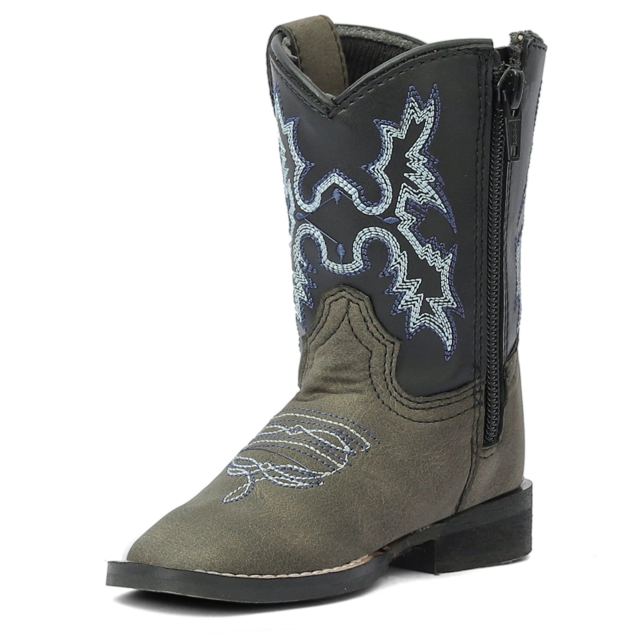 TuffRider Toddler Canyonlands Square Toe Western Boot - Black/Brown