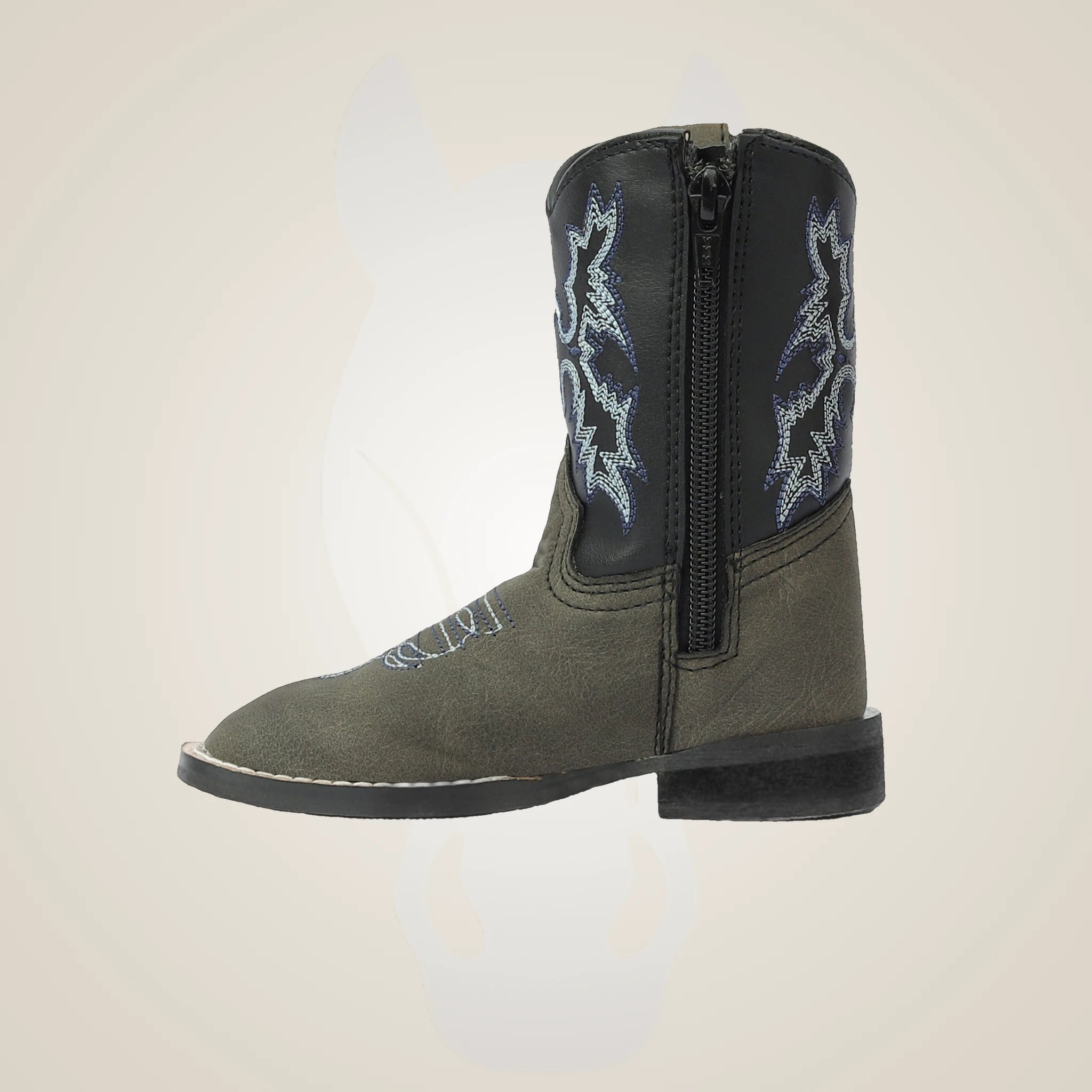 TuffRider Toddler Canyonlands Square Toe Western Boot - Black/Brown