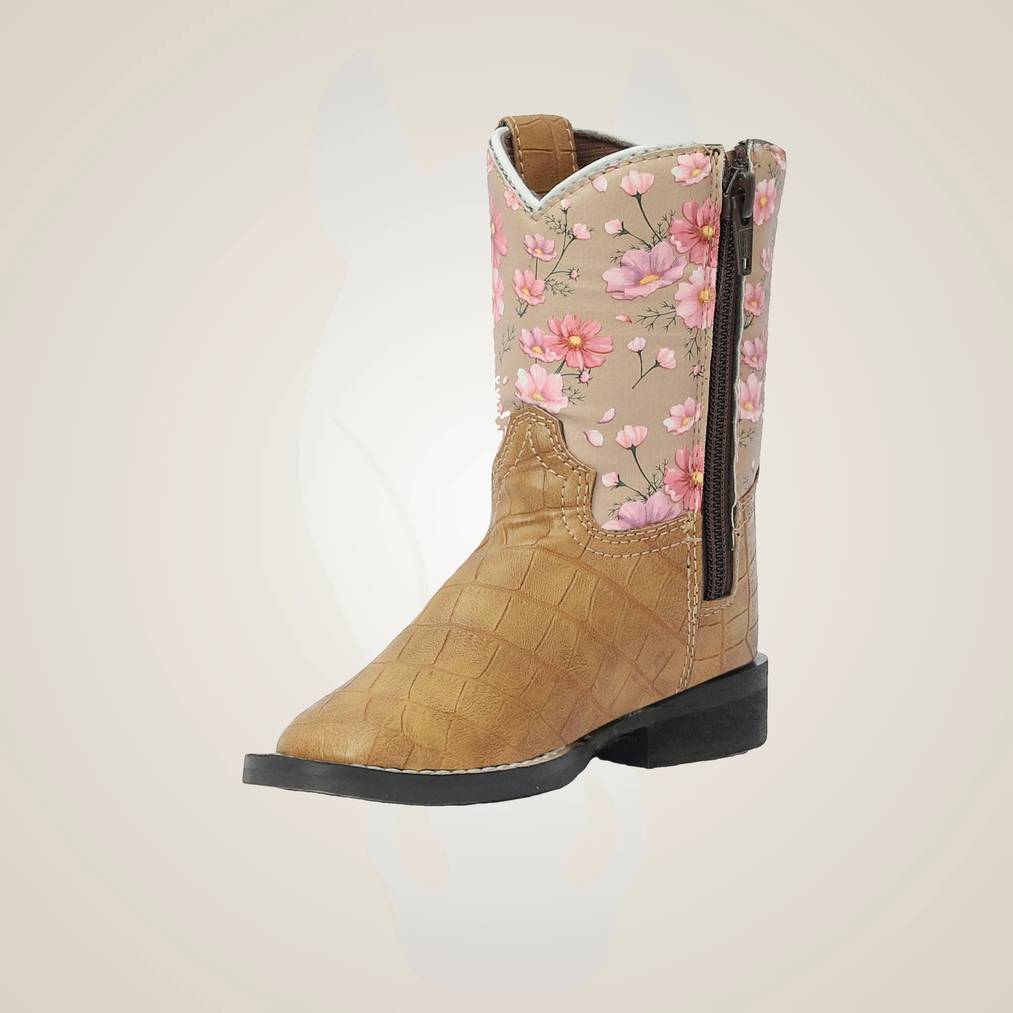 TuffRider Toddler Dunes Square Toe Western Boot - Tan