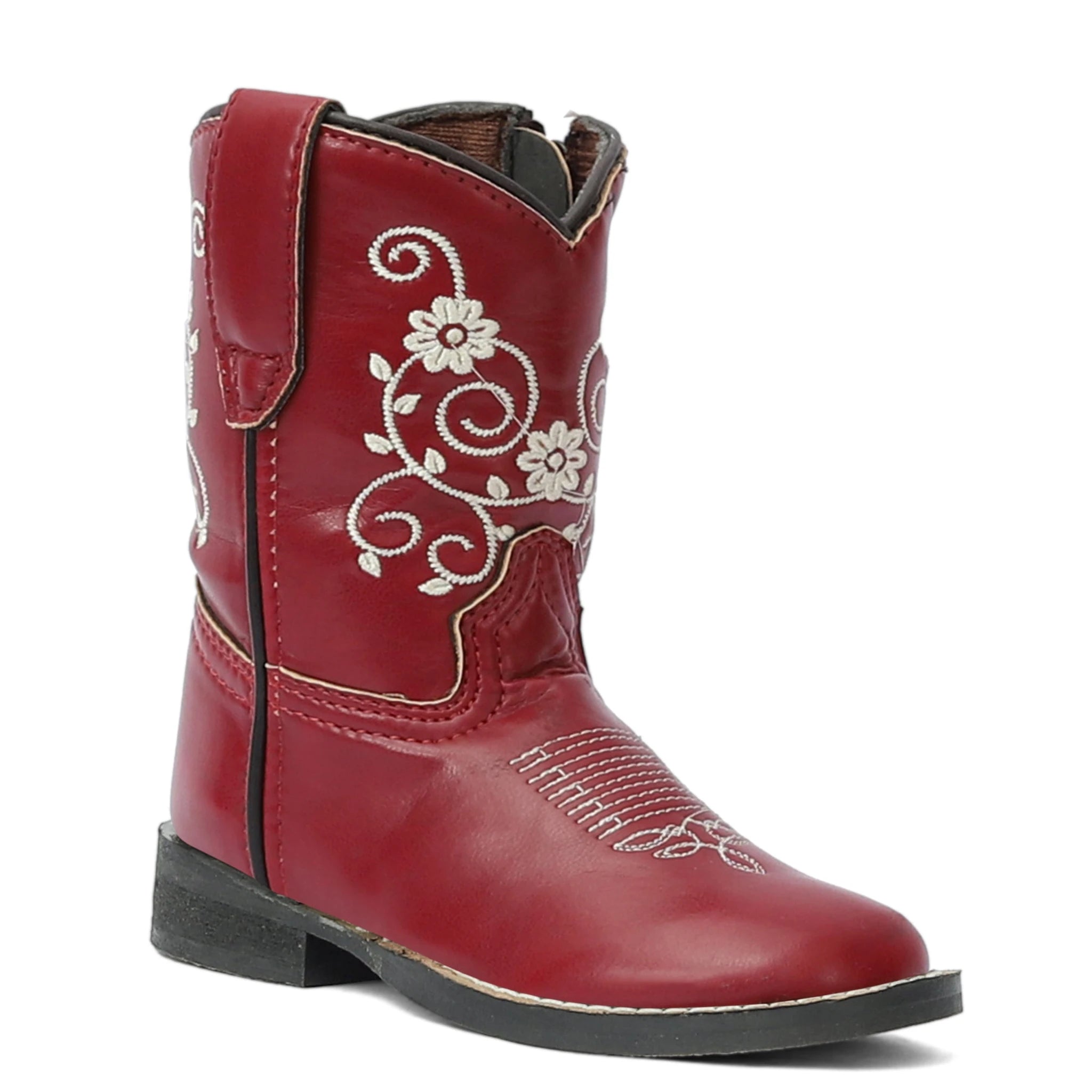 TuffRider Toddler Fire Red Floral Western Boot - Red