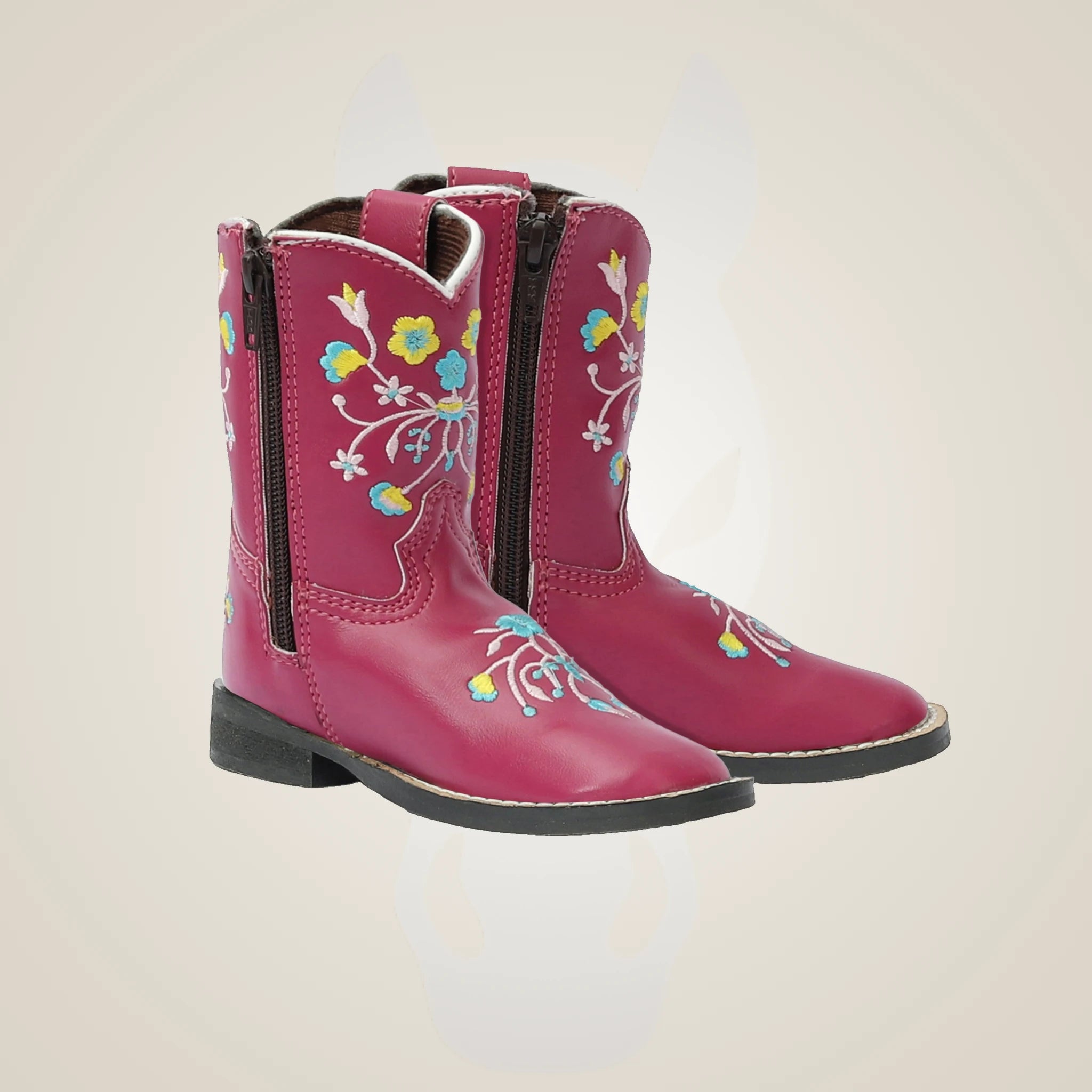 TuffRider Toddler Floral Cowgirl Western Boot - Hot Pink