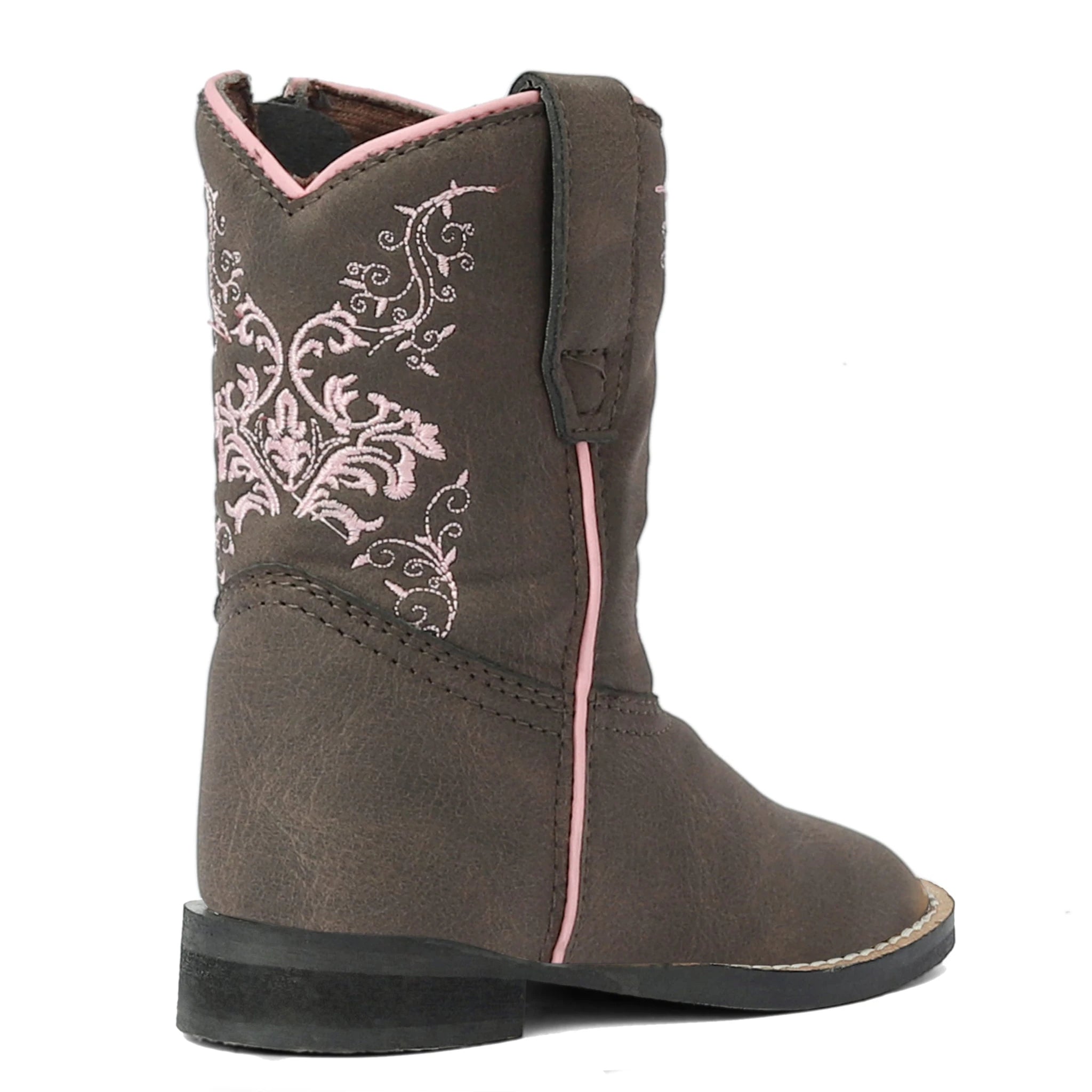 TuffRider Toddler Glacier Square Toe Western Boot - Mocha