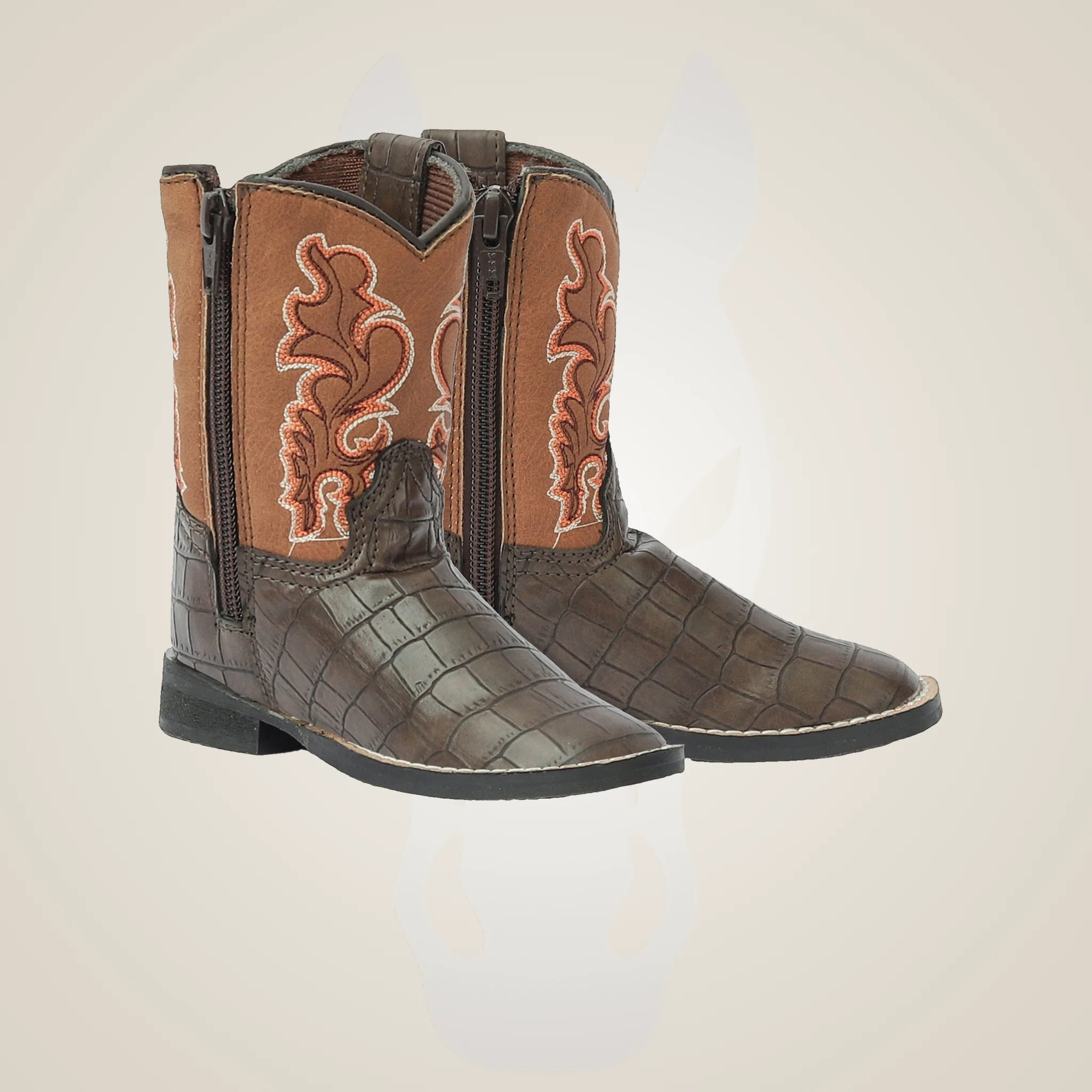 TuffRider Toddler Grand Teton Square Toe Western Boot - Brown