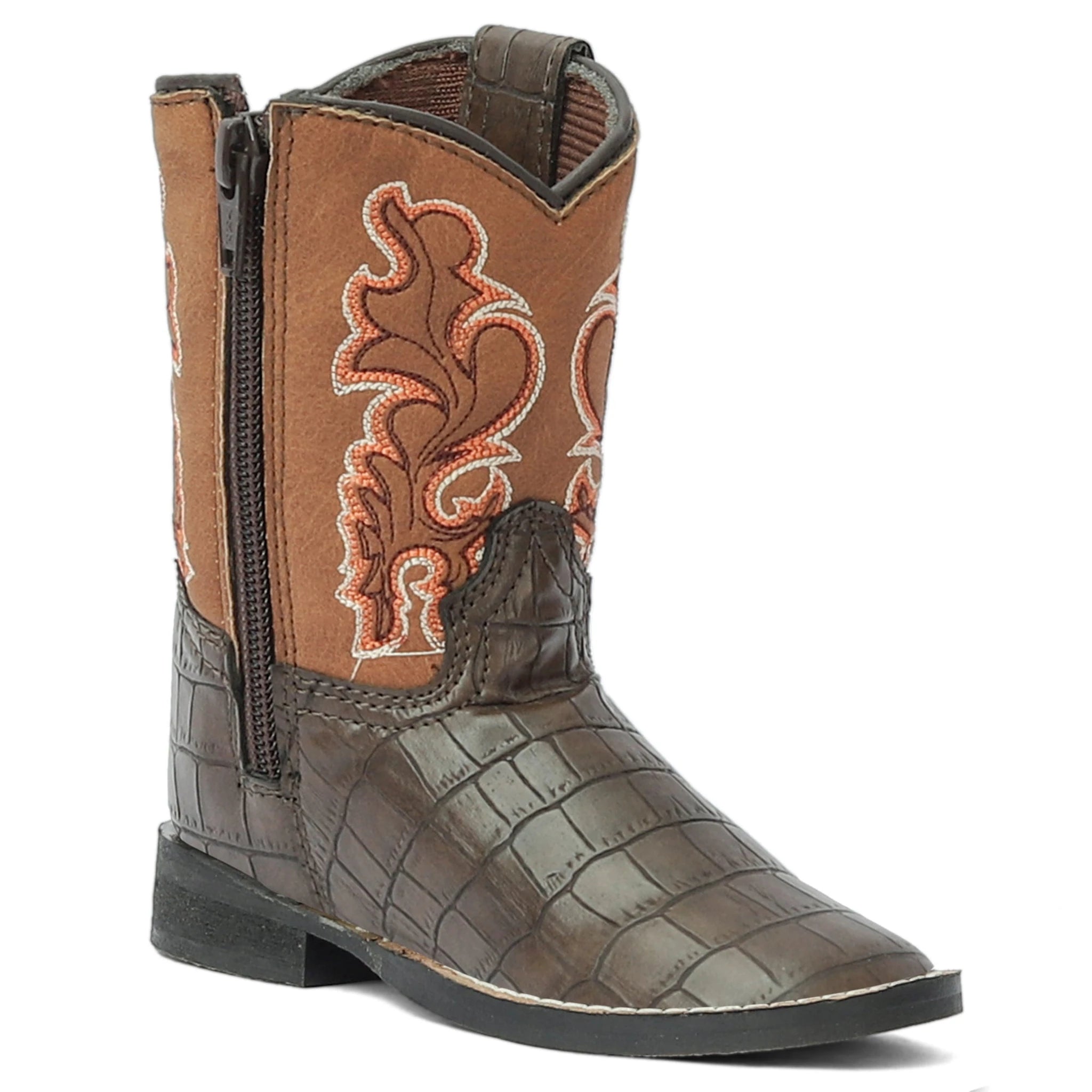 TuffRider Toddler Grand Teton Square Toe Western Boot - Brown
