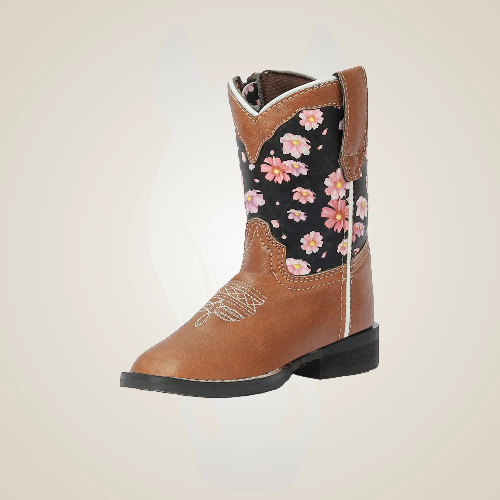 TuffRider Toddler Pinnacles Square Toe Western Boot - Brown