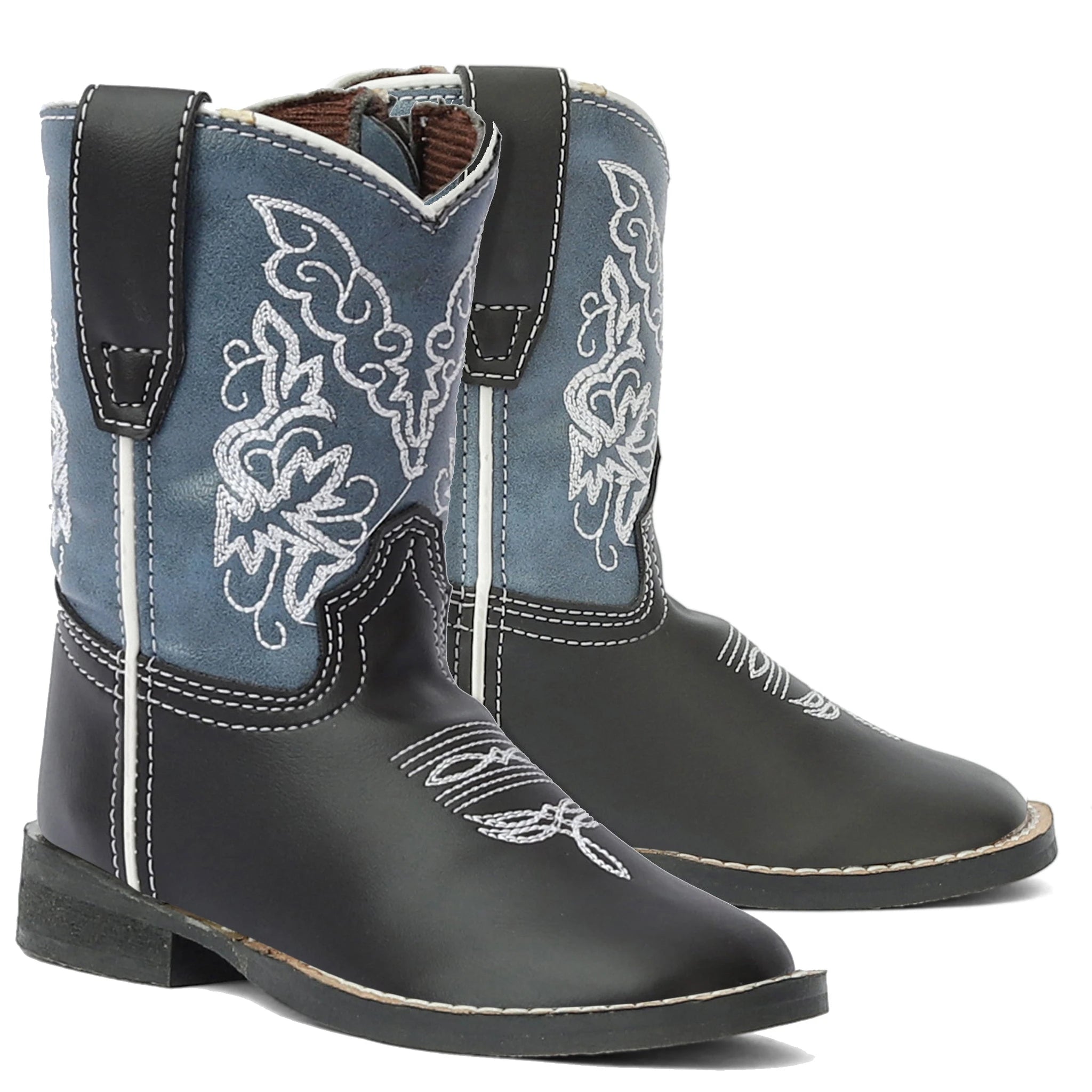 TuffRider Toddler Yellowstone Rounded Toe Western Boot - Brown/grey