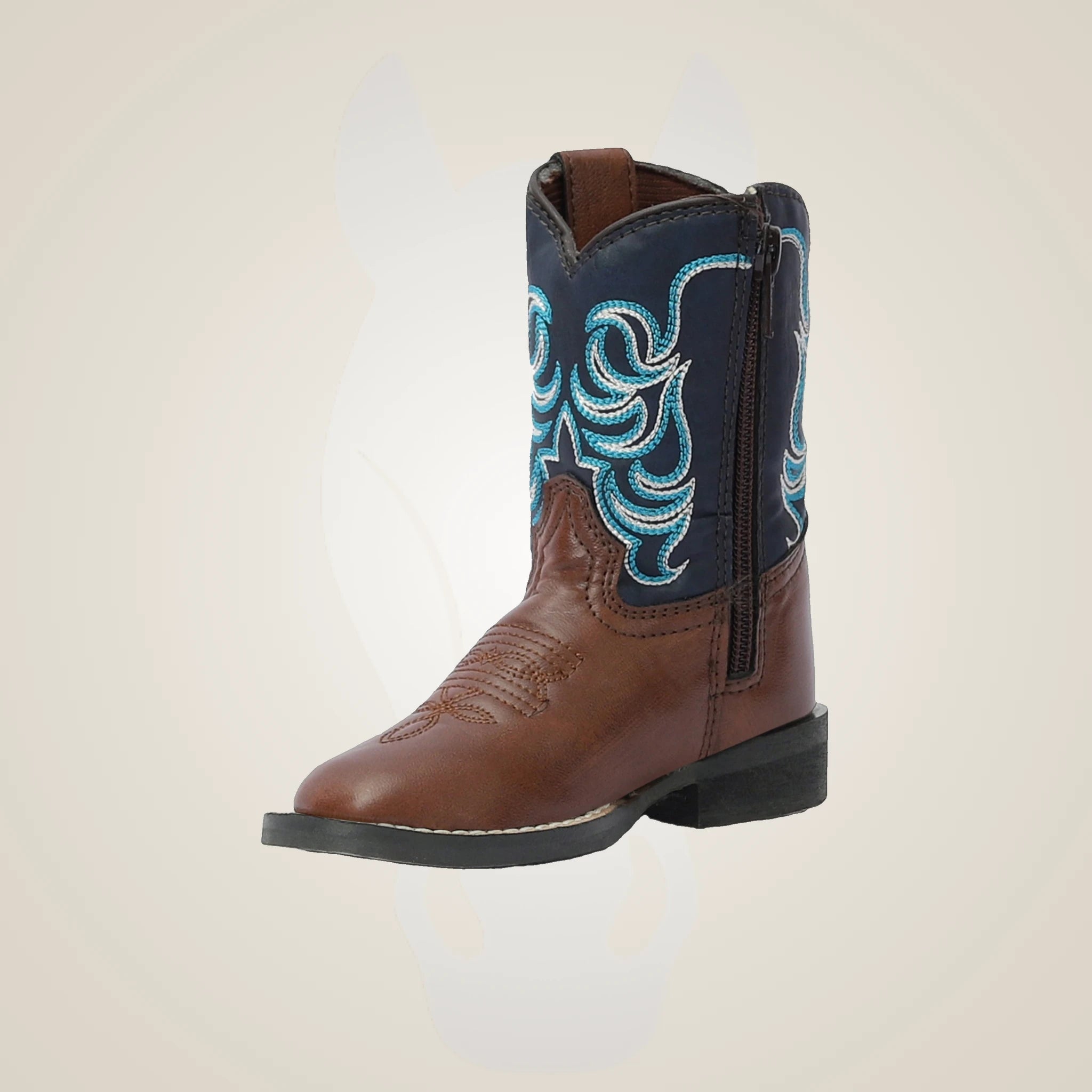 TuffRider Toddler Zion Square Toe Western Boot - Brown