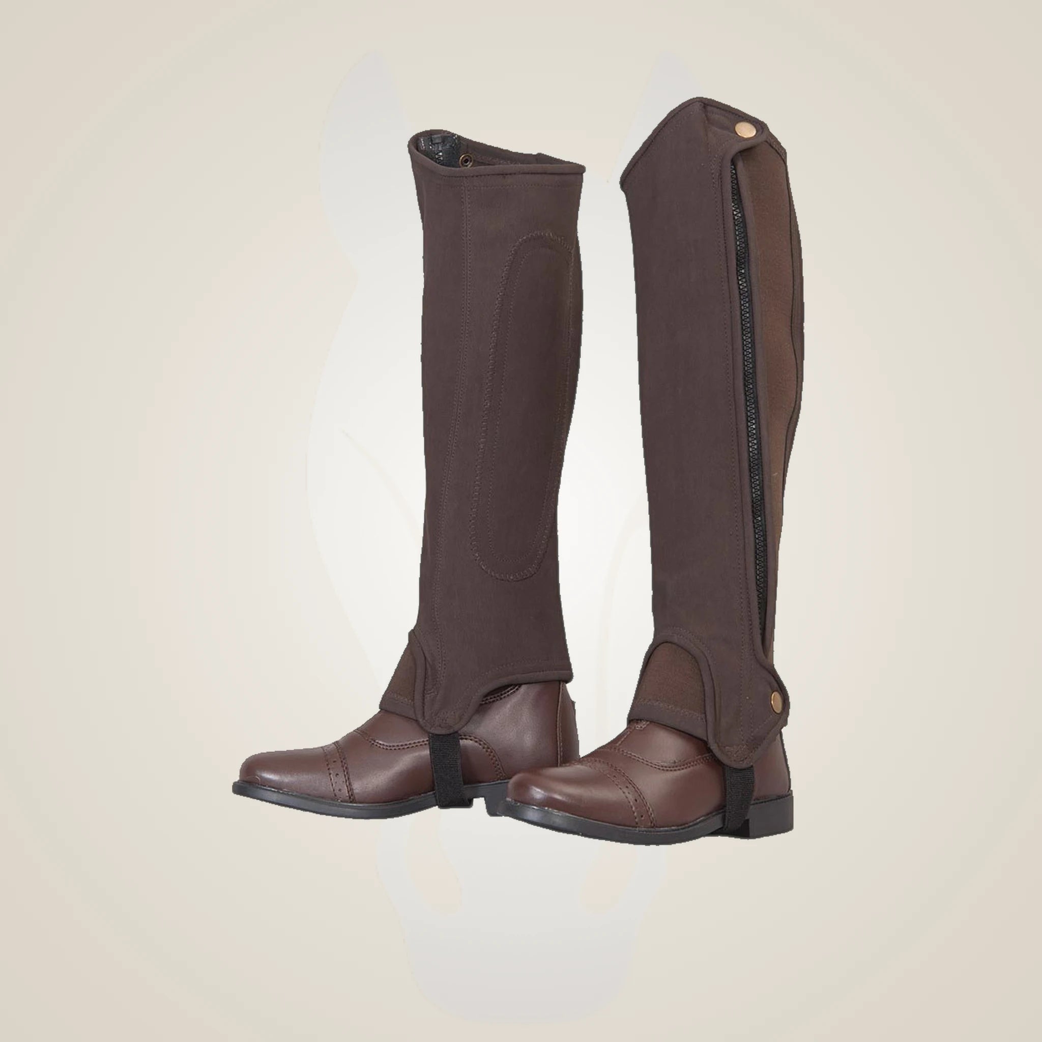TuffRider Washable Children's Half Chaps - CHOCOLATE