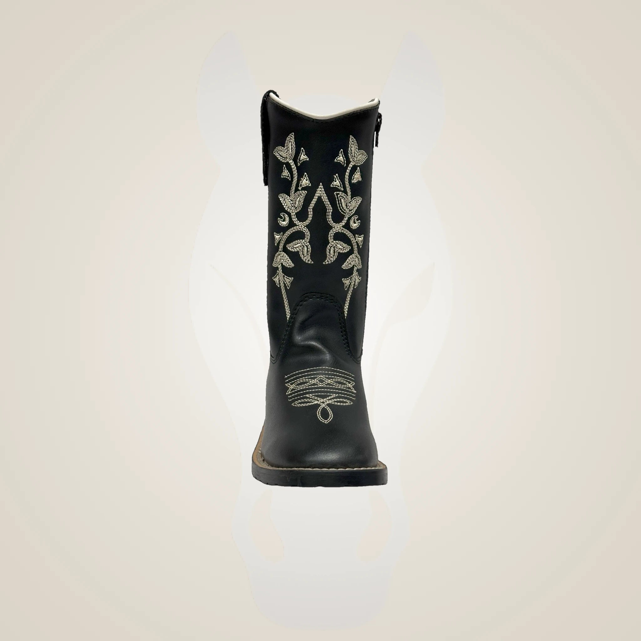 TuffRider Youth Black Floral Western Boot - Black