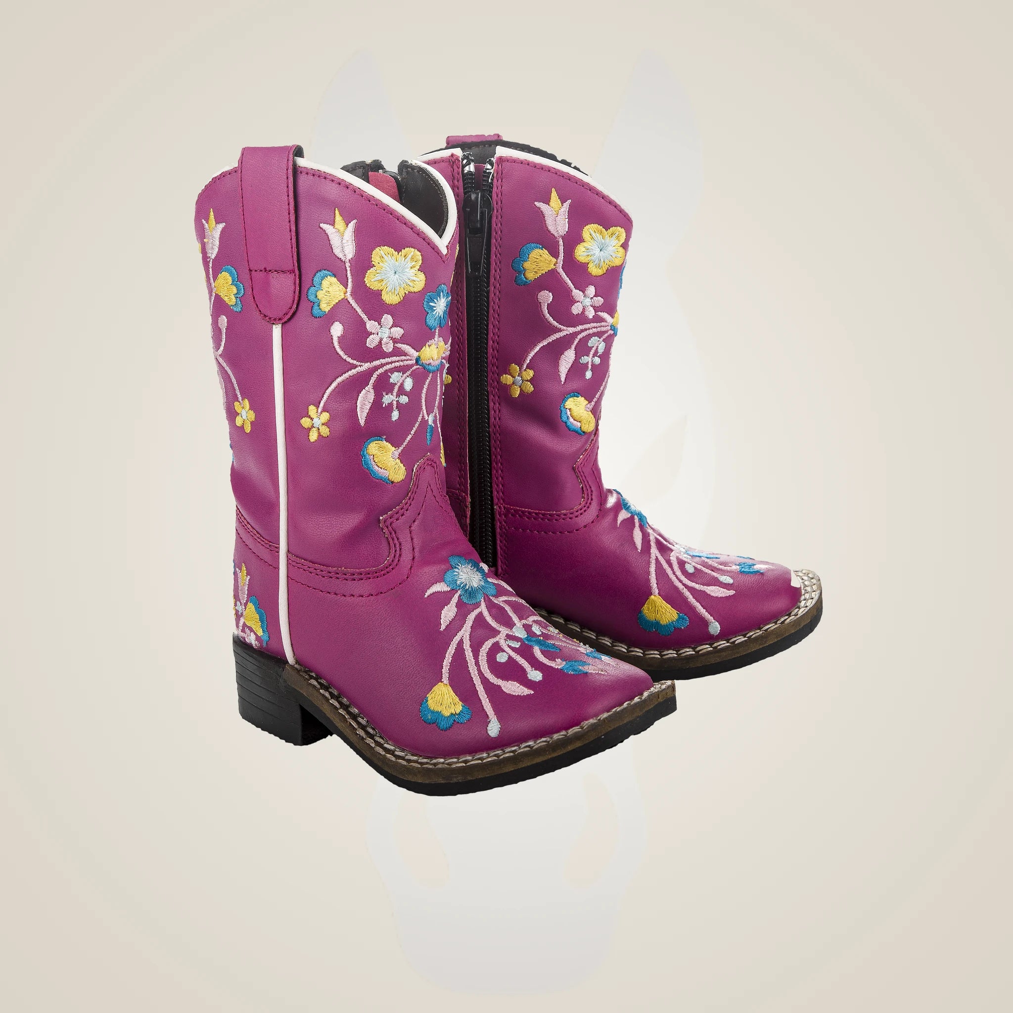 TuffRider Youth Floral Cowgirl Western Boot - Hot Pink