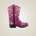 TuffRider Youth Floral Cowgirl Western Boot - Hot Pink