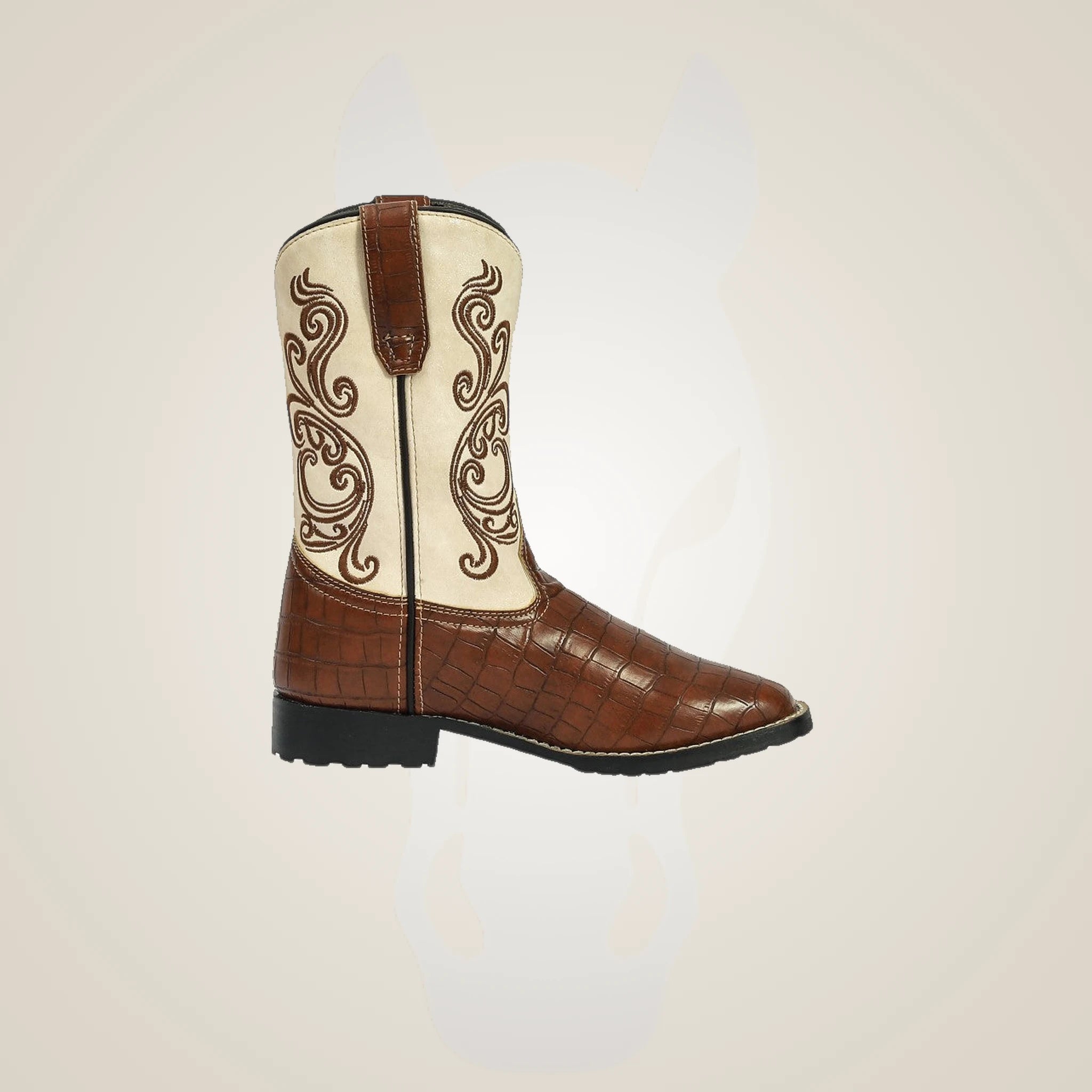 TuffRider Youth Shenandoah Rounded Toe Western Boot - Brown