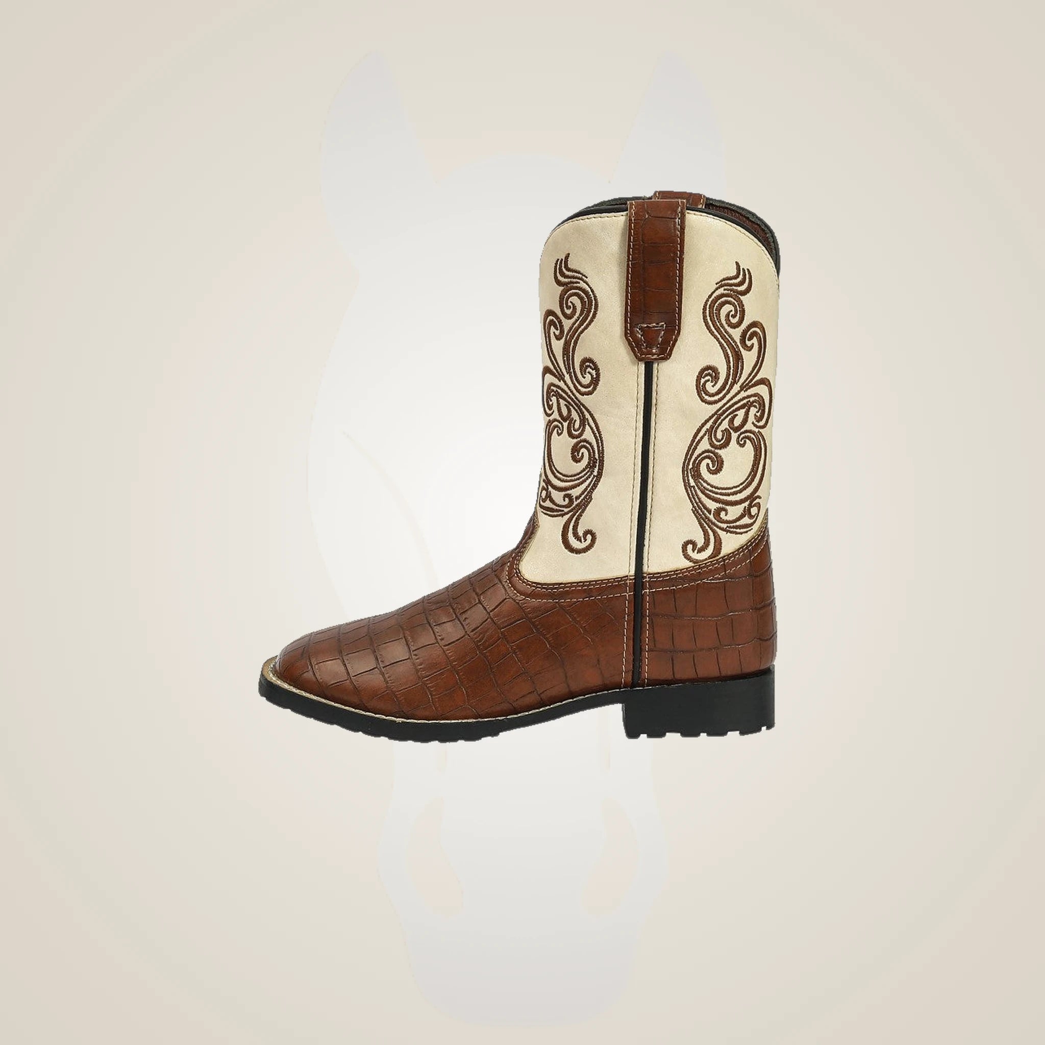 TuffRider Youth Shenandoah Rounded Toe Western Boot - Brown