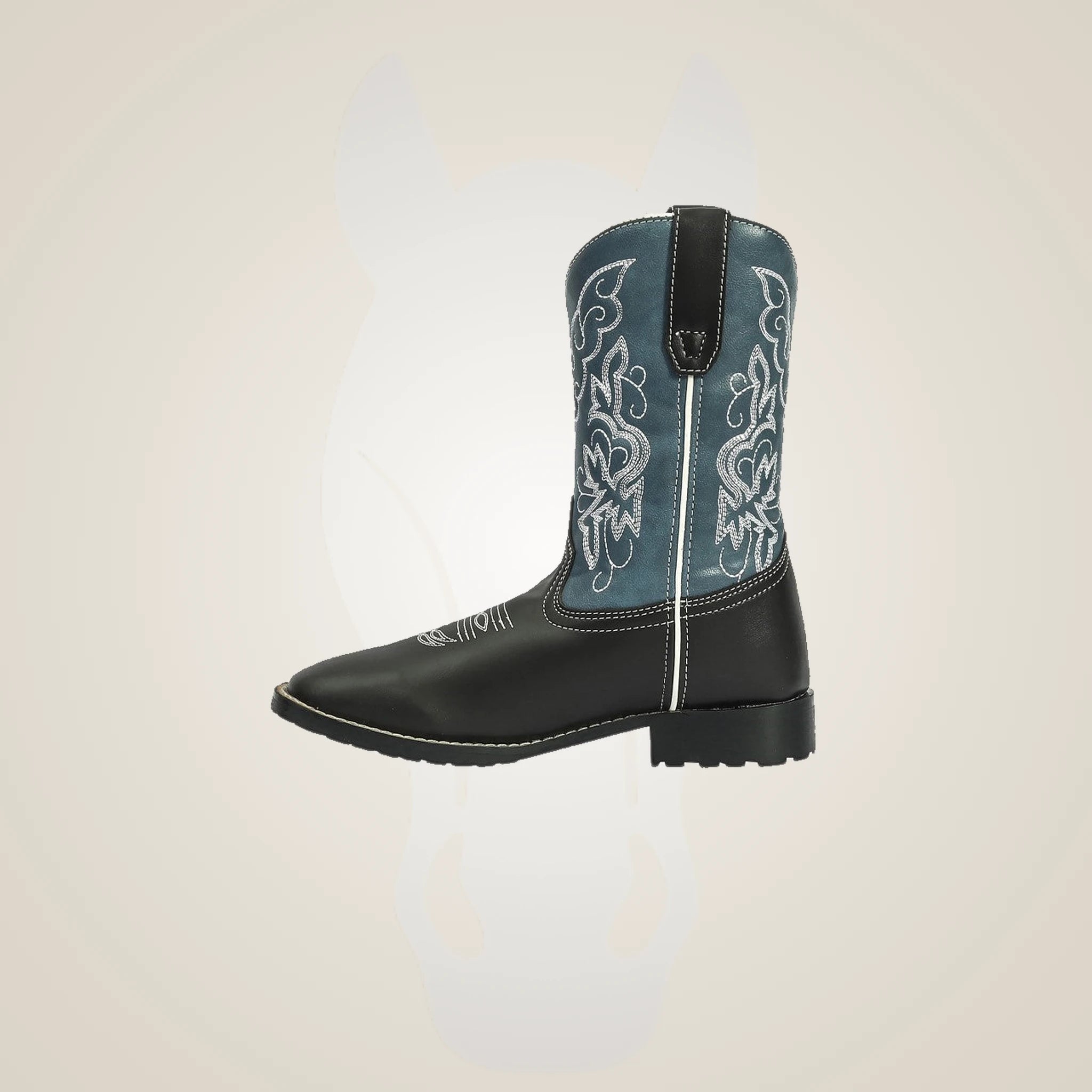 TuffRider Youth Yellowstone Rounded Toe Western Boot - Brown/grey